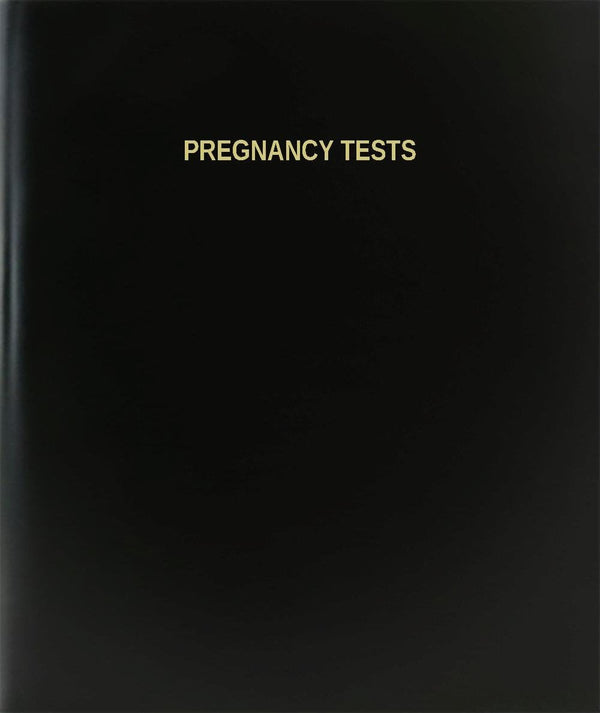 BookFactory Pregnancy Tests Log Book/Journal/Logbook - 120 Page, 8.5''x11'', Black Hardbound (XLog-120-7CS-A-L-Black(Pregnancy Tests
