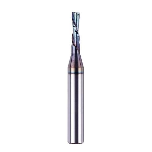 SpeTool 1/8 Inch Downcut CNC Router Bits with 1/4 Inch Shank, Carbide Spiral Down Cut End Mill for Woodworking