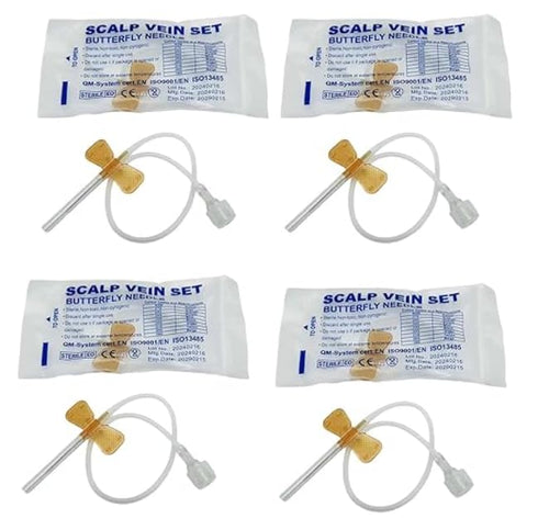 JHGMYJT Veterinary Infusion Needle Catheter, 50 Pieces Per Box,Disposable Iv Infusion Needle,25G Sterile