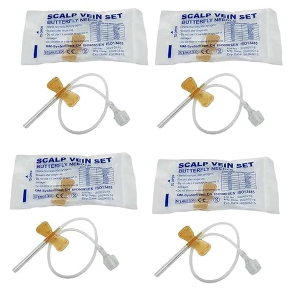 JHGMYJT Veterinary Infusion Needle Catheter, 50 Pieces Per Box,Disposable Iv Infusion Needle,25G Sterile
