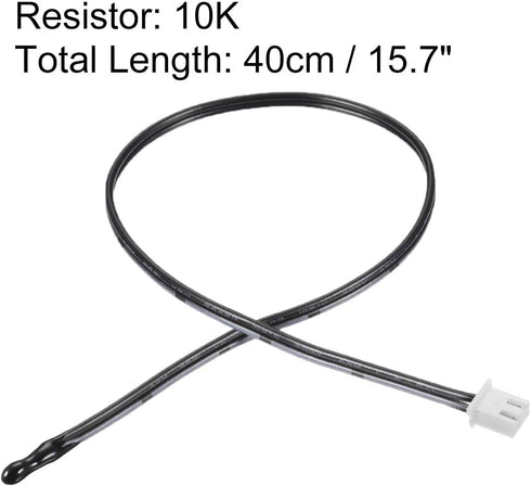 uxcell 5 Pcs 10K NTC Thermistor Probe, 15.7 Inch Epoxy Temperature Sensor for Air Conditioner