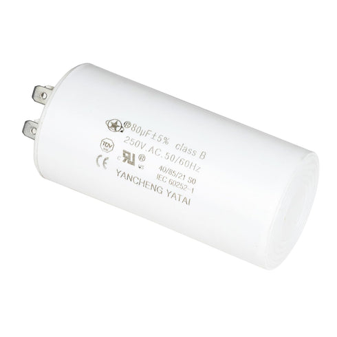 CBB60 Capacitor 80uF 250V AC 4-Pole for Irrigation Pump, Washing Machine, Drainage Pump, Cement Mixer, Dehumidifier