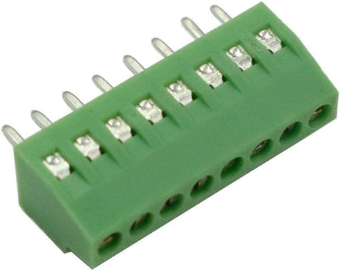 8-Pin 2.54mm Pitch 150V 6A PCB Mount Screw Terminal Block Connector - (20 Pcs)