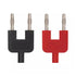 Qingdinu 2 4mm Calibration,19mm Pcs Banana Plug to Socket Adapter for Multimeter PitchRed Black DIY Short-Circuits