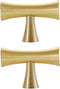 SANCHAKOU Dresser Handles 2 Pack Chinese Brass Two Hole Bedside Cabinet Shoe Cabinet