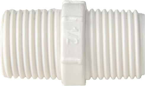 10pcs 0.75 Inch PVC Nipple Male to Male Coupling Adaptor, Thread Plumbing PIPE Connection (3/4" Pack of 10)