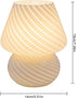 Dimmable BestAlice Mushroom Lamp, Glass Mushroom Night Light USB Rechargeable Remote Control Three Colors Small Bedside