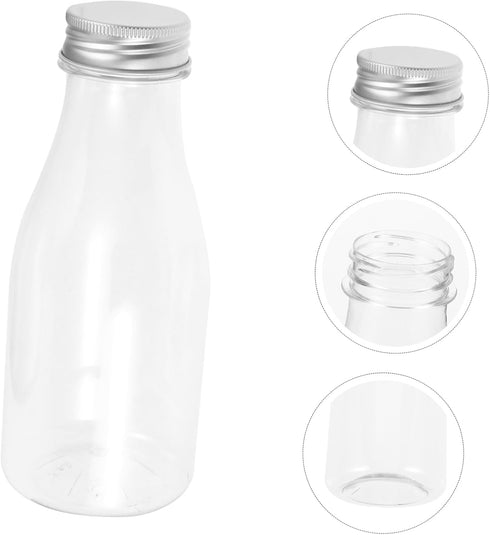 350ml Packing 10pcs Reusable Beverage Bottles Lidded Juice and Yogurt Containers for Homemade Drinks