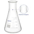 Glass Wide Mouth Erlenmeyer Flask, Borosilicate Glass Erlenmeyer Flask with Heavy Duty Rim, 250 ml Capacity (Pack of 1)