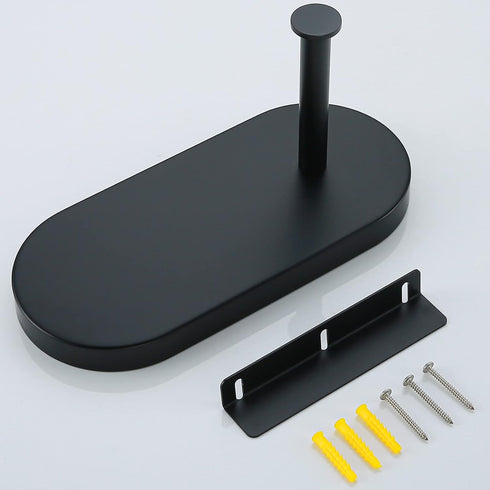 304 Round.93088MB RANDOM Matte Black Toilet Paper Holder with Phone Shelf, SUS Stainless Steel Modern Bathroom