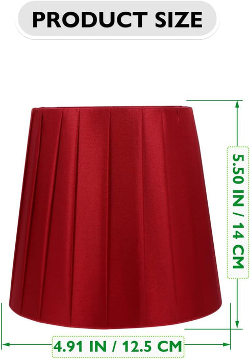 Bulb 5.43X5.11X3.54In Hemobllo Clip on Lamp Shade Cloth Lamp Cover for Light Lightweight Decorative Cover for Table