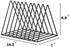 Sooyee Black Magazine Holder, 9 Slot Desktop File Sorter Organizer, Triangle Bookshelf Decor for Home Office