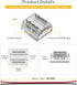 BTF-LIGHTING FCOB COB Connector Kit, 14pcs Transparent Connector with 5pcs 15cm Long 20AWG Extension Wires