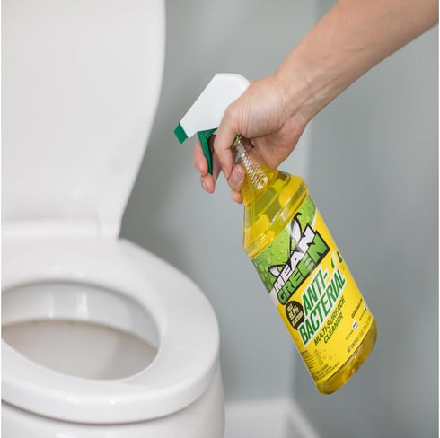 32 Oz (Pack 1), 40002 Mean Green Anti-Bacterial Multi-Surface Cleaner Lemon Scented, clear, Fl