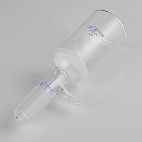 Borosilicate Glass Buchner Filtering Funnel with Fine Frit (G3), 46mm Inner Diameter, 80mm Depth, 24/40 Joint