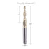 SpeTool Tapered Ball Nose End Mill 1/4" Shank, 1/16" Cutting Radius, ZrN Coated for 3D Carving Engraving Router Bit