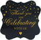 OPG Thank You For Celebrating With Us Stickers - Gold Thank You Sticker, Decorative for Party Supplies, 50-Pack