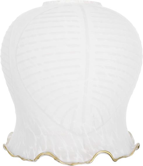 OSALADI Frosted Glass Lamp Shade Replacement, Flower Shaped Light Cover E27 Modern
