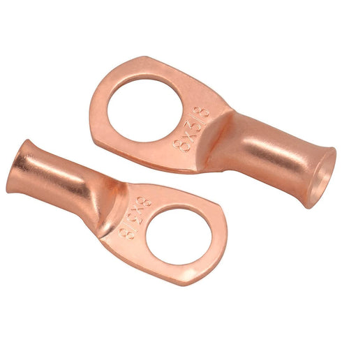 6pcs 8 Awg - 3/8" (M10) Sanuke Wire Lugs, Heavy Duty Ring Terminal Connectors for Battery Cable Lug Wire