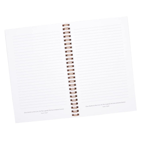 Christian Art Gifts Notebook, All Things Through Christ Philippians 4:13, Inspirational Writing Journal, 128 Ruled