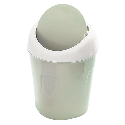 Kukyller Mini Trash Can, Reusable Plastic Tiny Desktop Waste Garbage Bin with Swing