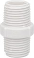 20Pack 1/2 Inch PVC Nipple Male Thread Coupling Adapter (Male x Male) for Thread Plumbing Pipe, Schedule 40