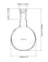 QWORK Glass 500ml Single Neck Flat Bottom Boiling Flask, 24/40 Standard Joint, Heavy Wall Lab Glassware