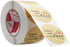 Hcode 500 Natural Kraft Paper Round Baked with Love Stickers, 1.5 Inch Adhesive Label (1 roll, Red Heart)