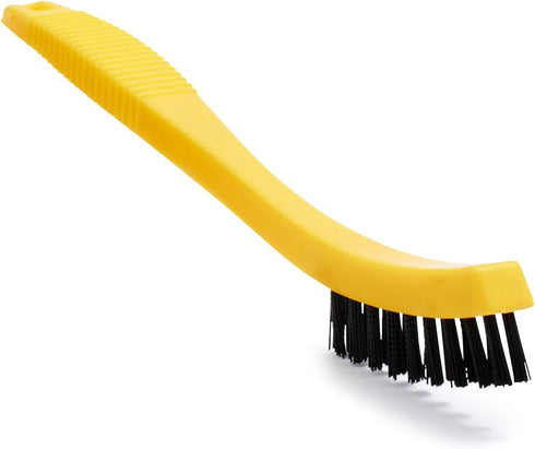 Rubbermaid Commercial Products 8.5" Tile and Grout Scrub Brush, Plastic Bristles, Black,