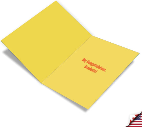 NobleWorks Jumbo Funny Graduation Card - 8.5 x 11 Inch Humor Notecard for High School, College Graduates