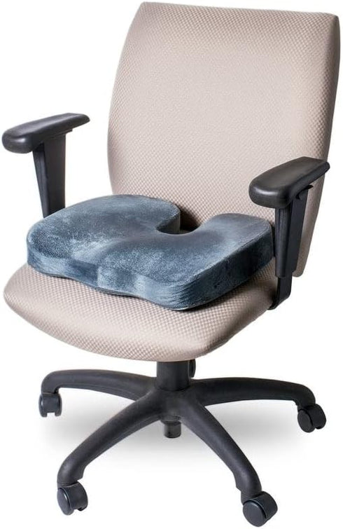 AK TRADING CO. 100% Tailbone Premium Comfort Seat Cushion - Non-Slip Orthopedic Memory Foam Coccyx Cushion for Pain