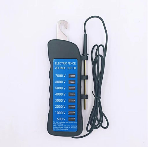 Electric Fence Tester with 8 Neon Lights, 7KV Voltage Tester for Farm Fences