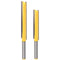 Yakamoz 2Pcs Long Straight Router Bit Set, 1/4-Inch Shank, Double Flute Wood Milling Cutter, 2" & 3" Cutting Height