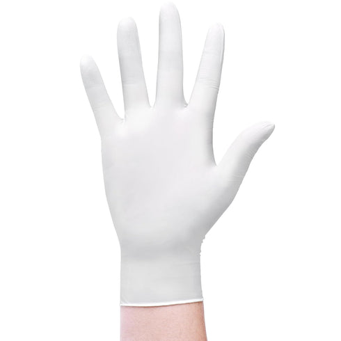 Disposable Nitrile Exam Gloves, 3-mil, Large, Box of 100, White, Latex Free for Medical, Cleaning, Cooking
