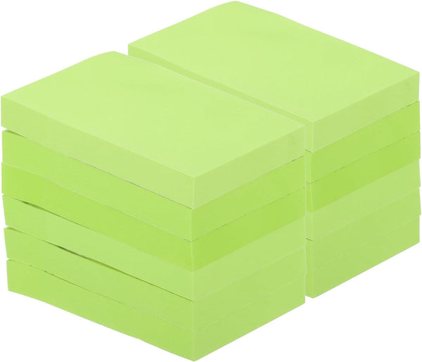 PATIKIL 3 x 2 Inch Fluorescent Sticky Notes, 12 Pack, Colorful Self-Stick Note Pads, 100 Sheets/Pad