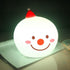 TTBDDDYH Samll 7-Color LED Night Lamp for Kids Room - Bedside Lamp, Cute Snowman Soft Silicone Baby Nursery Night Lamp