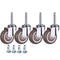 2 Inch Rubber Caster Wheel Set of 4 with 5/16" x 1-1/2" Stem for Furniture Crib Trolley Dining Car