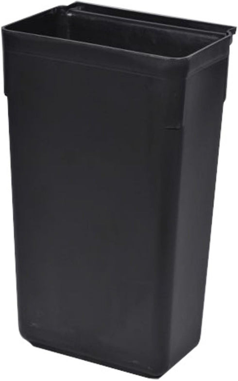 13 Inch 9.2 Inch 1 Restaurantware RW Clean x Waste Basket Slim Trash Bin - Attachable For Office Black Plastic Trash