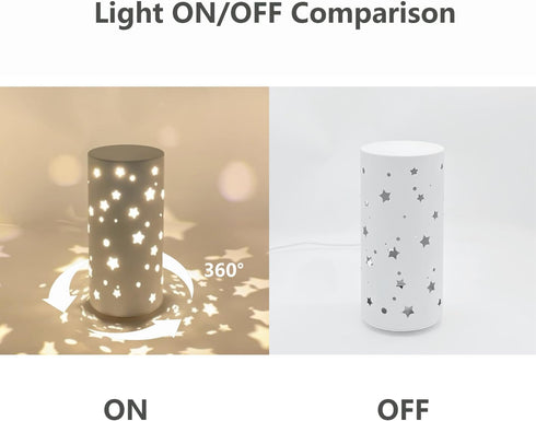 Bedside Table Lamp Rotating Night Light Led Lights for Girls Bedroom Decor Living Room Star Projector Shadow USB Floor