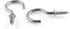 E-outstanding Cup Hook 50PCS, 1-1/4 Inch Self-Tapping Screw-in Ceiling Hanger, Round Open End Eye Bolt Hooks
