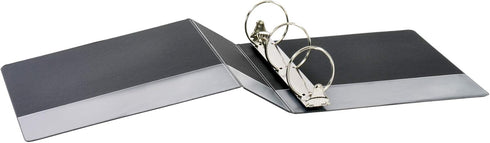 Cardinal 3 Ring Binder, Durable 3 Inch Performer ClearVue Binder, 625-Sheet Capacity, Customizable Covers, Black