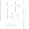 PH PandaHall Acrylic Crosses Router Template Clear Template 8mm Thicken Woodworking Drawing