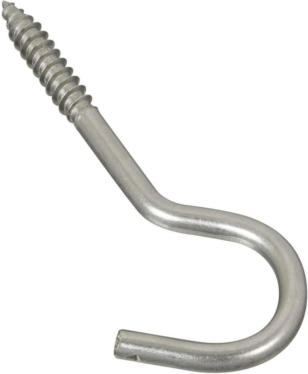 National Hardware N220-814 2153BC Screw Hook, Stainless Steel, 1/4" x 4-1/4"
