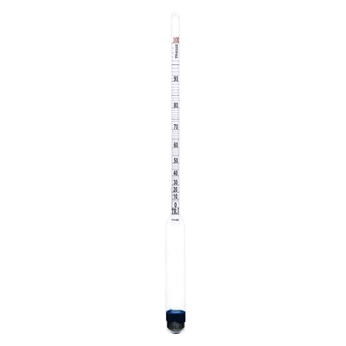 0-200 Proof & Tralle Alcohol Hydrometer with Glass Test Jar Kit for Liquor & Distilling