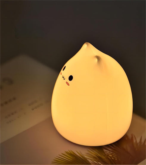 7 Cat Night Lamp, Colors, Silicone Squishy Cat Night, Battery Operated Night Light, Tap Control, LED Night Lamp, Cute