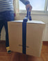 Box Carrying Strap with Handle, Adjustable Heavy Duty Luggage Lashing Strap Holder for Safe Moving and Carrying, Black