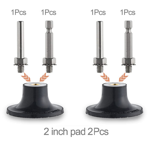 2 Pack 2 1/4 Grinder(2inch 2Pcs) Tshya Quick Change Disc Pad Holder, Disc Holder, with Pcs Shanks for Die
