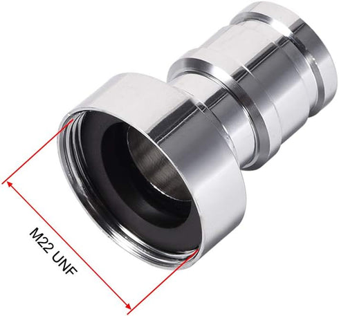 uxcell Brass Faucet Tap Quick Connector M22 UNF Female Thread Hose Pipe Socket Adapter