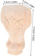 4pcs NUOBESTY Solid Wood Furniture Legs Wood Legs for Furniture Decorative Carved Wooden for Tv Stand Couch Dresser
