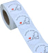 Hybsk Rustic Baked with Love Stickers, 1.5" Inch Round Adhesive Labels (Total 500 Per Roll, Glossy)